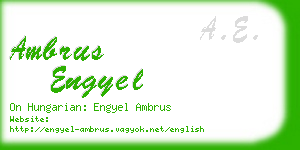 ambrus engyel business card